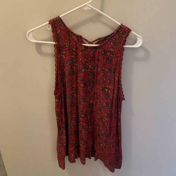 2 pack red and white/violet boho tank tops - Picture 8 of 10